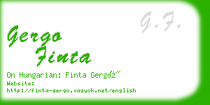 gergo finta business card